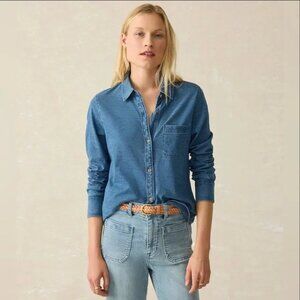 LUCKY BRAND Demin Button-Down Long-Sleeved Women's Shirt Size Medium M Normcore